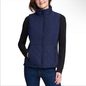 Andrew Marc Size Small Blue Quilted Insulated Vest